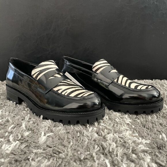 NWT Zara Animal Print Loafers - Picture 4 of 11